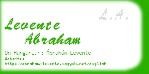 levente abraham business card